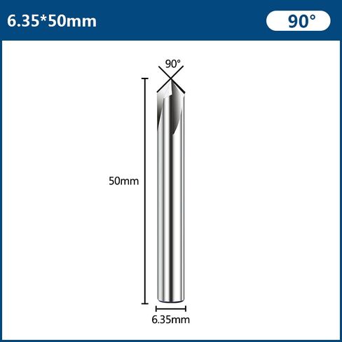 1 قطع كربيد الشطب القاطع 6.35 ملليمتر عرقوب 4 الناي الشطب نهاية مطحنة 90 درجة cnc آلة الشطب أداة القاطع لنحت الشطب in Kuwait