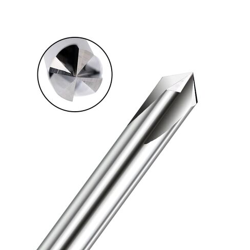 1 قطع كربيد الشطب القاطع 6.35 ملليمتر عرقوب 4 الناي الشطب نهاية مطحنة 90 درجة cnc آلة الشطب أداة القاطع لنحت الشطب in Kuwait