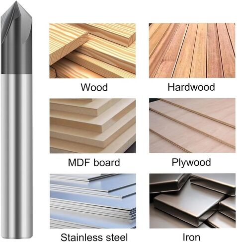Carbide Chamfer End Mill 4 Flute V Groove Router Bit 3-25mm Dia 90 Degrees Engraving Milling Cutter for Alloy Steels(16xD16x100L) in Saudi Arabia