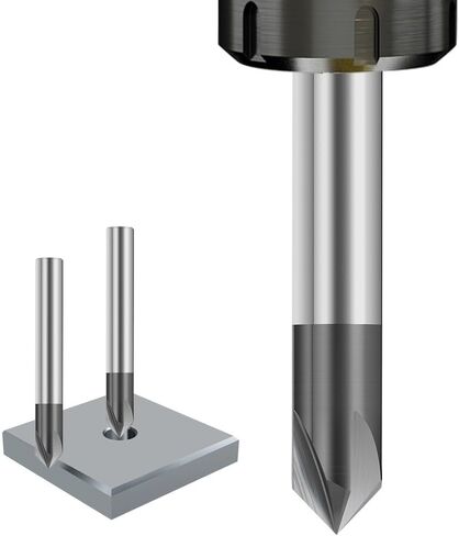 Carbide Chamfer End Mill 4 Flute V Groove Router Bit 3-25mm Dia 90 Degrees Engraving Milling Cutter for Alloy Steels(16xD16x100L) in Saudi Arabia