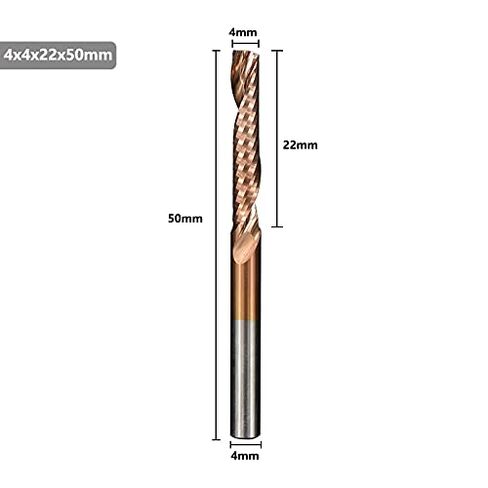 1 قطعة دوامة حتى قطع نهاية المطاحن 4 مللي متر 6 مللي متر 8 مللي متر عرقوب الألومنيوم قطع نهاية مطحنة واحدة الناي CNC راوتر بت كربيد قاطعة المطحنة in Kuwait