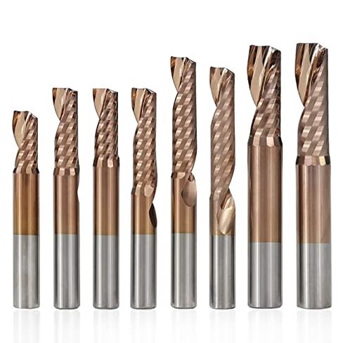 1 قطعة دوامة حتى قطع نهاية المطاحن 4 مللي متر 6 مللي متر 8 مللي متر عرقوب الألومنيوم قطع نهاية مطحنة واحدة الناي CNC راوتر بت كربيد قاطعة المطحنة in Kuwait