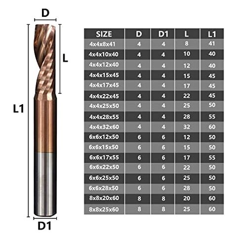 1 قطعة دوامة حتى قطع نهاية المطاحن 4 مللي متر 6 مللي متر 8 مللي متر عرقوب الألومنيوم قطع نهاية مطحنة واحدة الناي CNC راوتر بت كربيد قاطعة المطحنة in Kuwait