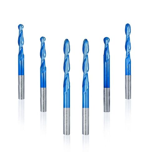 1 قطعة اثنين من المزامير الصلبة كربيد الكرة الأنف نهاية المطاحن CNC بت 3.175 مللي متر عرقوب دوامة الكرة الأنف كربيد نهاية مطحنة لمعدن الألومنيوم in Kuwait