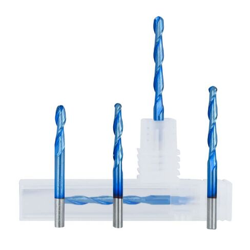 1 قطعة اثنين من المزامير الصلبة كربيد الكرة الأنف نهاية المطاحن CNC بت 3.175 مللي متر عرقوب دوامة الكرة الأنف كربيد نهاية مطحنة لمعدن الألومنيوم in Kuwait