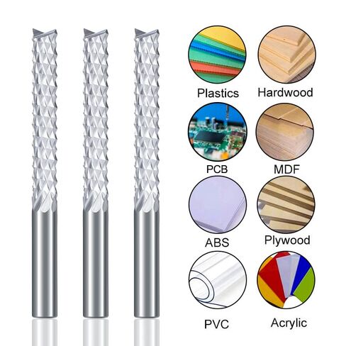 1 قطعة PCB قاطعة المطحنة 6.35 مللي متر عرقوب ماكينة بتحكم رقمي بالكمبيوتر قاطعة المطحنة كربيد Endmills مطحنة نهاية الذرة للخشب البلاستيك النقش سكين ملف دوار القاطع in Kuwait