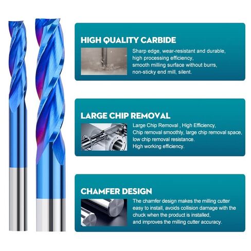 1 قطعة مطحنة نهاية كربيد التنغستن 3 الناي مطحنة نهاية مسطحة 3.175/4/6 مللي متر عرقوب دوامة راوتر بت للنجارة in Kuwait