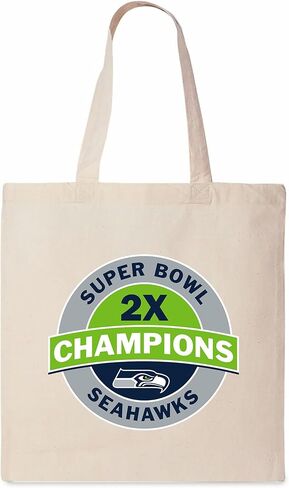 Northwest NFL Super Bowl 2026 Seattle Seahawks Champs Canvas Tote Bag, 14 x 15 in in Saudi Arabia