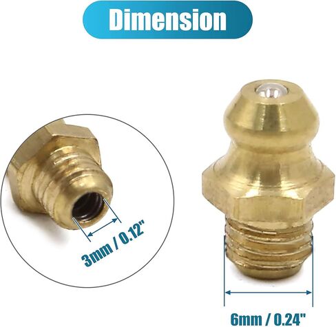 16PCS 1/4-28 Grease Nipple Fittings Straight Brass Grease Zerk Fittings for Car Motorcycle Truck SAE Thread in Saudi Arabia