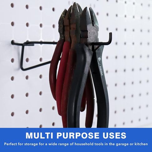 8 عبوات من خطافات بيجبورد معدنية سوداء مقاس 6 بوصات من ملحقات بيجبورد شديدة التحمل، رف بيجبورد يناسب أي أرفف لوح ربط لمنظم التخزين لمنضدة العمل، المرآب، متجر الحرف اليدوية، متجر البيع بالتجزئة in Kuwait