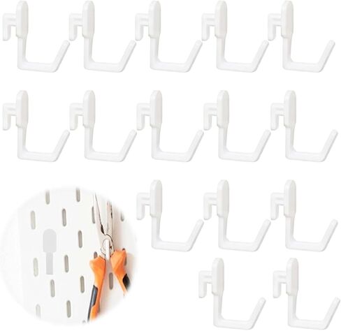 15 قطعة خطاف بيجبورد، ملحقات بيجبورد متوافقة مع لوحات أظافر ايكيا: قم بتعليق أدوات مختلفة، وإكسسوارات، وديكورات، ومجوهرات، وإكسسوارات الملابس، والمحافظ، والأدوات المنزلية، وتقديم الطعام in Kuwait