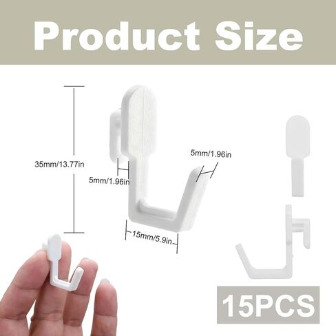 15 قطعة خطاف بيجبورد، ملحقات بيجبورد متوافقة مع لوحات أظافر ايكيا: قم بتعليق أدوات مختلفة، وإكسسوارات، وديكورات، ومجوهرات، وإكسسوارات الملابس، والمحافظ، والأدوات المنزلية، وتقديم الطعام in Kuwait