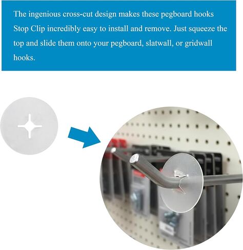 ربط هوك المنتج سدادات مراقبة المخزون كليب عرض ربط هوك سدادات مجلس أوتاد سدادة Pegboard السنانير وقف كليب 120 قطعة 1 بوصة من البلاستيك الأبيض غير زلة للحفاظ على البضائع على السنانير التجزئة in Kuwait