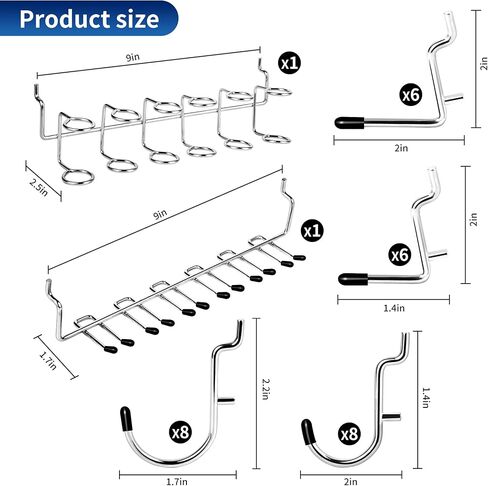 خطاف بيجبورد 100 قطعة، خطافات لوح ربط شديدة التحمل تناسب لوحات بيجبورد 1/8 بوصة و1/4 بوصة، ملحقات بيجبورد مع أقفال ربط لتنظيم الأدوات المختلفة، خطافات أدوات لوحة الربط in Kuwait