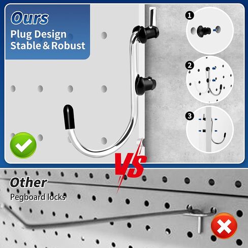 خطاف بيجبورد 100 قطعة، خطافات لوح ربط شديدة التحمل تناسب لوحات بيجبورد 1/8 بوصة و1/4 بوصة، ملحقات بيجبورد مع أقفال ربط لتنظيم الأدوات المختلفة، خطافات أدوات لوحة الربط in Kuwait