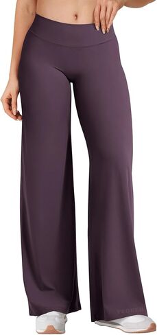 YEOREO Women's Low Rise Straight Leggings Bottoms Workout No Front Seam 31.5" Wide Leg VitaWeave Gym Yoga Pants in Saudi Arabia