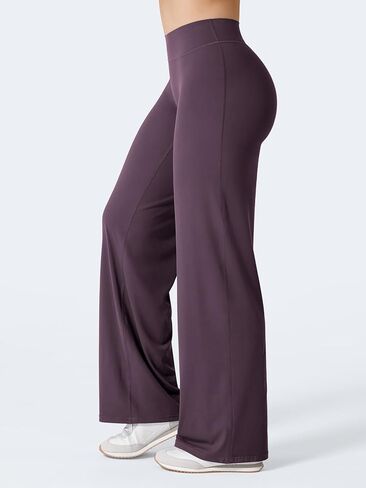 YEOREO Women's Low Rise Straight Leggings Bottoms Workout No Front Seam 31.5" Wide Leg VitaWeave Gym Yoga Pants in Saudi Arabia