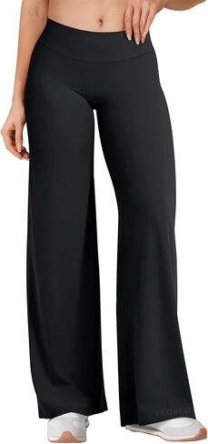 YEOREO Women's Low Rise Straight Leggings Bottoms Workout No Front Seam 31.5" Wide Leg VitaWeave Gym Yoga Pants in Saudi Arabia