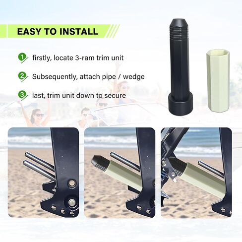 Outboard Motor Support Transom Saver, 3 Ram Wedge,Accessories for Pontoon Boats For Supports outboard motor brands such as Yamaha, Mercury, Suzuki, Evinrude,Honda -2 glowing green item in Saudi Arabia