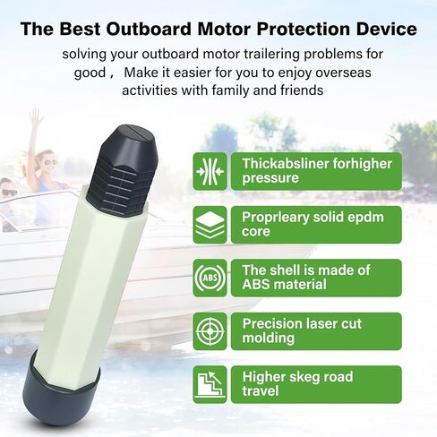 Outboard Motor Support Transom Saver, 3 Ram Wedge,Accessories for Pontoon Boats For Supports outboard motor brands such as Yamaha, Mercury, Suzuki, Evinrude,Honda -2 glowing green item in Saudi Arabia