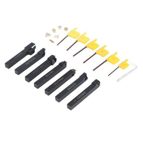 12mm Lathe Boring Bar Set 7PCS Tool Holders, 7PCS Carbide Inserts, 7PCS Wrenches for CNC Lathe Turning and Cutting in Saudi Arabia