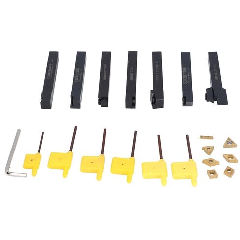 12mm Lathe Boring Bar Set 7PCS Tool Holders, 7PCS Carbide Inserts, 7PCS Wrenches for CNC Lathe Turning and Cutting in Saudi Arabia