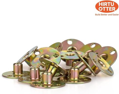 20 pcs 1/4"-20 Carbon Steel Round Base T-Nuts, Heavy-Duty Flange Insert Female Thread Nuts for Furniture Hardware, Woodworking & DIY Projects in Kuwait