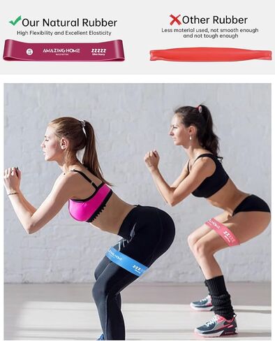 Resistance Bands for Working Out- 5 Levels with Exercise Bands, Multi-Colored Stretch Bands for Women Men, Legs, Glutes, Thighs, Yoga, Indoor & Outdoor Fitness in Saudi Arabia