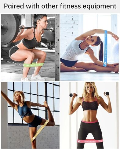 Resistance Bands for Working Out- 5 Levels with Exercise Bands, Multi-Colored Stretch Bands for Women Men, Legs, Glutes, Thighs, Yoga, Indoor & Outdoor Fitness in Saudi Arabia