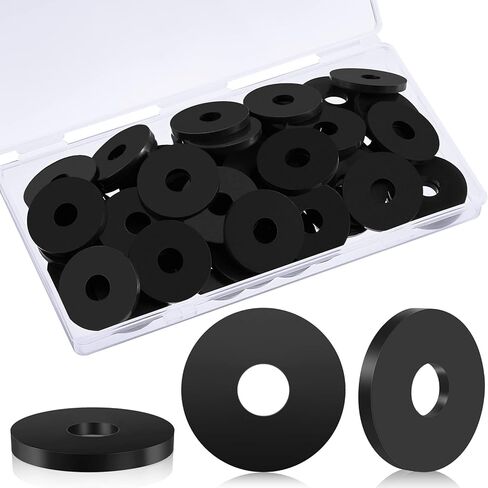 Fabbay Rubber Flat Washer 1.25" OD x 0.375" ID x 0.125" Thickness (50 Pack) in Saudi Arabia