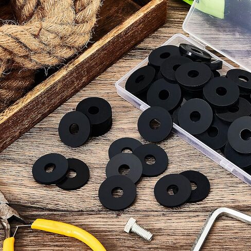Fabbay Rubber Flat Washer 1.25" OD x 0.375" ID x 0.125" Thickness (50 Pack) in Saudi Arabia