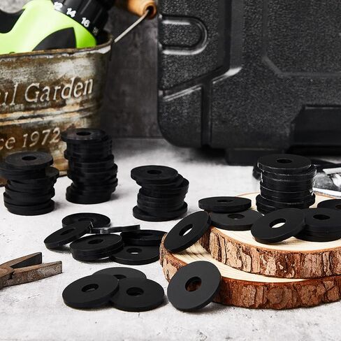 Fabbay Rubber Flat Washer 1.25" OD x 0.375" ID x 0.125" Thickness (50 Pack) in Saudi Arabia