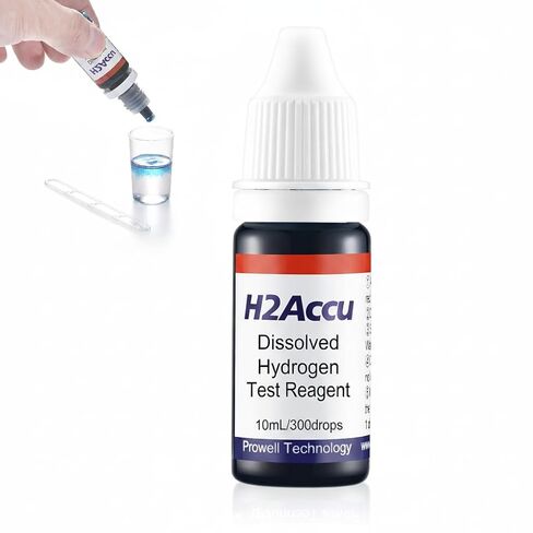 Hydrogen Water Test Kit - H2 Tester Blue Drops Reagent, H2Accu Dissolved Hydrogen ppm Testing, Checking, Measurement & Meter Kit, Reliable up to 10000 ppb, 10 mL in Saudi Arabia