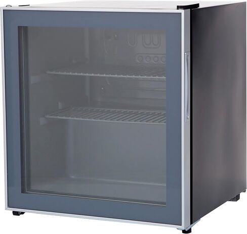 مبرد مشروبات أفانتي مع باب زجاجي 60 علبة ثلاجة صغيرة لمياه صودا البيرة مقاس 18.25 بوصة قائمة بذاتها، مع تحكم في درجة الحرارة قابل للتعديل وأرفف قابلة للإزالة، 1.6 قدم مكعب، معدني in Kuwait