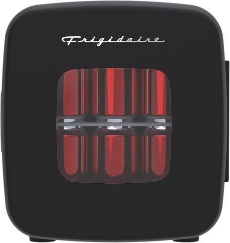Frigidaire Retro Mini Fridge, 12/9 liters Cans Beverage Cooler, 100% Freon-Free & Eco Friendly Perfect for Home, Office, or Cars. Includes Plugs for Home Outlet & 12V Car Charger (PINK) in Saudi Arabia