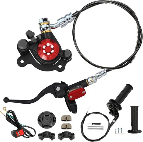 طقم فرجار الفرامل الهيدروليكي للدراجة الصغيرة متوافق مع Baja Doodle Bug DB30 Blitz Dirt Bug Racer GMB100 Predator 79cc 97cc 212cc 2.5HP 2.8HP أجزاء الدراجة الصغيرة مع مجموعة كابل الخانق in Kuwait