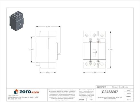 Eaton Cutler-Hammer CHGHB3040 C-H GHB3040 40A GHB 3P 277/480V 14KAIC, Black in Saudi Arabia