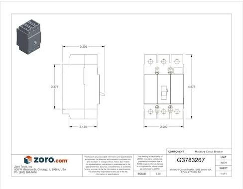 Eaton Cutler-Hammer CHGHB3040 C-H GHB3040 40A GHB 3P 277/480V 14KAIC, Black in Saudi Arabia
