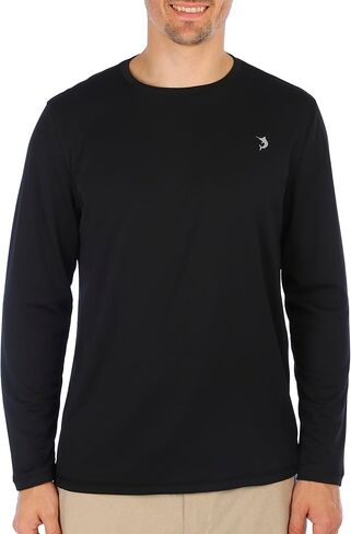Reel Legends Mens Freeline Solid Long Sleeve Shirt Large Black in Saudi Arabia