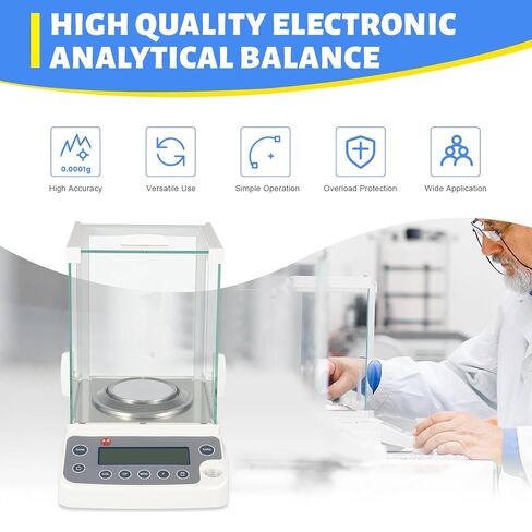 Analytical Balance 120 x 0.0001g 0.1mg Digital Electronic Analytical Balance Precision Lab Scale,Used in Schools, Enterprises, The Pharmaceutical Industry and The Food Industry in Saudi Arabia