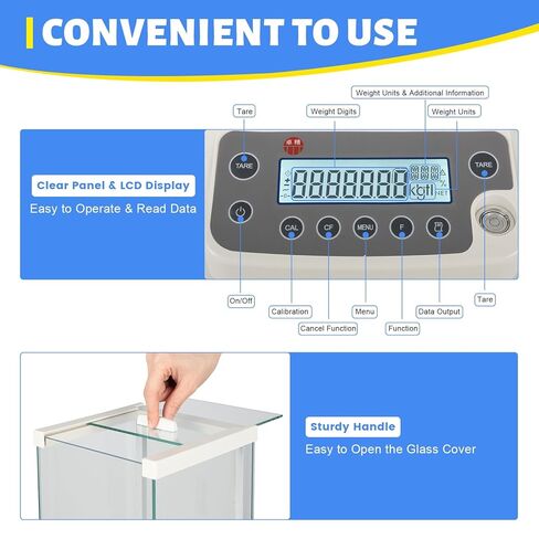 Analytical Balance 120 x 0.0001g 0.1mg Digital Electronic Analytical Balance Precision Lab Scale,Used in Schools, Enterprises, The Pharmaceutical Industry and The Food Industry in Saudi Arabia