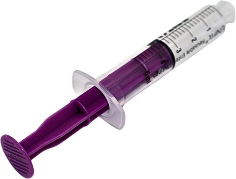 حقنة Envue ENFit 5 مل قابلة لإعادة الاستخدام على شكل حرف O لتغذية الأنبوب، 25 عبوة، مكبس أرجواني in Saudi Arabia