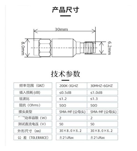 SMA نوع DC المعزل 50V 2W 18G in Kuwait