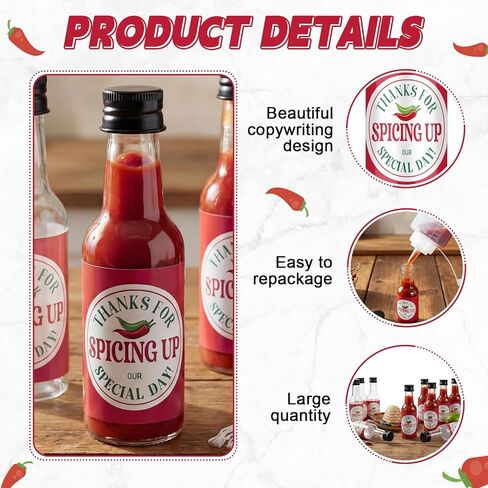 Willinglong 36 Pack Hot Sauce Wedding Favors for Guests Spicing up Our Special Day 1.7oz Mini Bridal Shower Favors Gifts Mexican Hot Sauce Plastic Bottles with Squeeze Bottle for Wedding Party in Kuwait