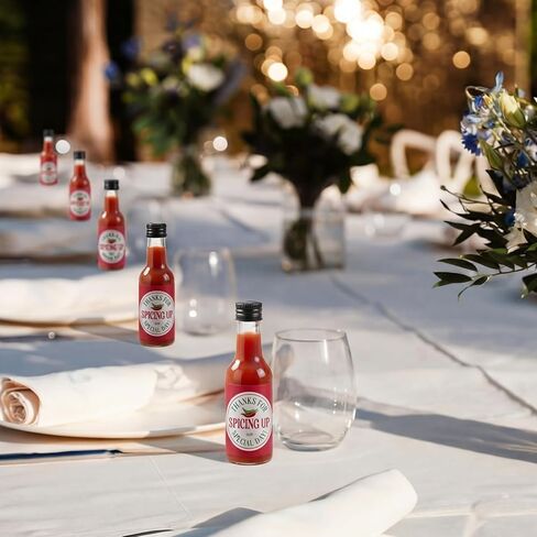 Willinglong 36 Pack Hot Sauce Wedding Favors for Guests Spicing up Our Special Day 1.7oz Mini Bridal Shower Favors Gifts Mexican Hot Sauce Plastic Bottles with Squeeze Bottle for Wedding Party in Kuwait