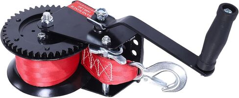 aqxreight Heavy Duty Boat Trailer Winch 1600LBS Portable Hand Crank Winch with 26ft Strap Two Way Ratchet 4.1:1 Gear Manual Operated for Trailers Trucks ATVs Boats Jet Skis in Saudi Arabia