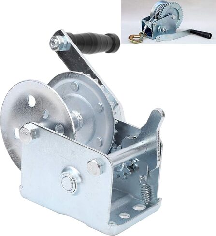 600 رطل من الرافعة المعدنية للمقطورة اليدوية، ونش يدوي عالي التحمل مع دعامة فارغة، إطار من الحديد المجلفن، مقبض بسقاطة قابل للعكس للاستخدام البحري لقوارب اليخوت in Kuwait