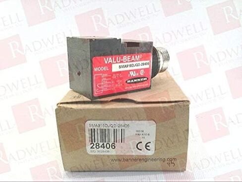 BANNER ENGINEERING SMA915DJQD-28406 BANNER ENGINEERING, SMA915DJQD-28406, SMA915DJQD28406, PHOTOELECTRIC Scanner, 760MM Range, 5PIN, W/Relay, 90-130VAC, SPDT Output in Saudi Arabia