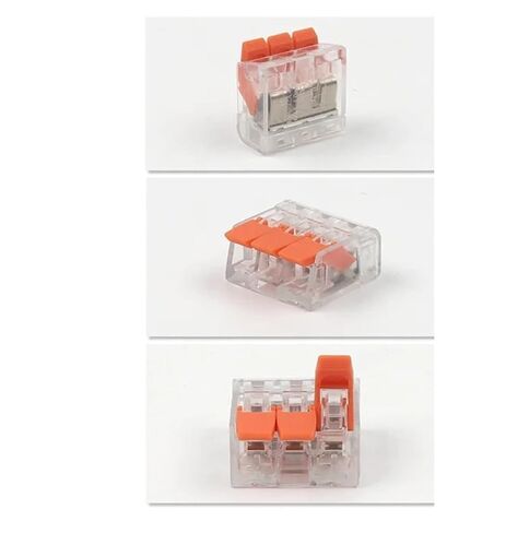 Universal Compact Wiring Splicing Conector Quick Wiring Terminal Block Set 25/75/76/90PCS Red Lever Compact Copper Conductor Push-in Electric Cable Wire Connector Kit(Red 75PCS) in Saudi Arabia