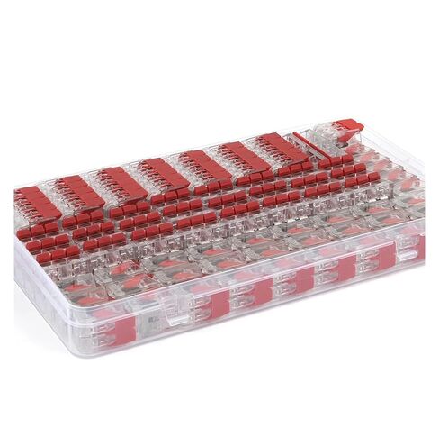 Universal Compact Wiring Splicing Conector 75pcs Wire Block Clamp Terminal Cable for 221 Series Electrical Connectors Reusable Quick Home Wiring Terminals Connectors(Blue 75PCS) in Saudi Arabia